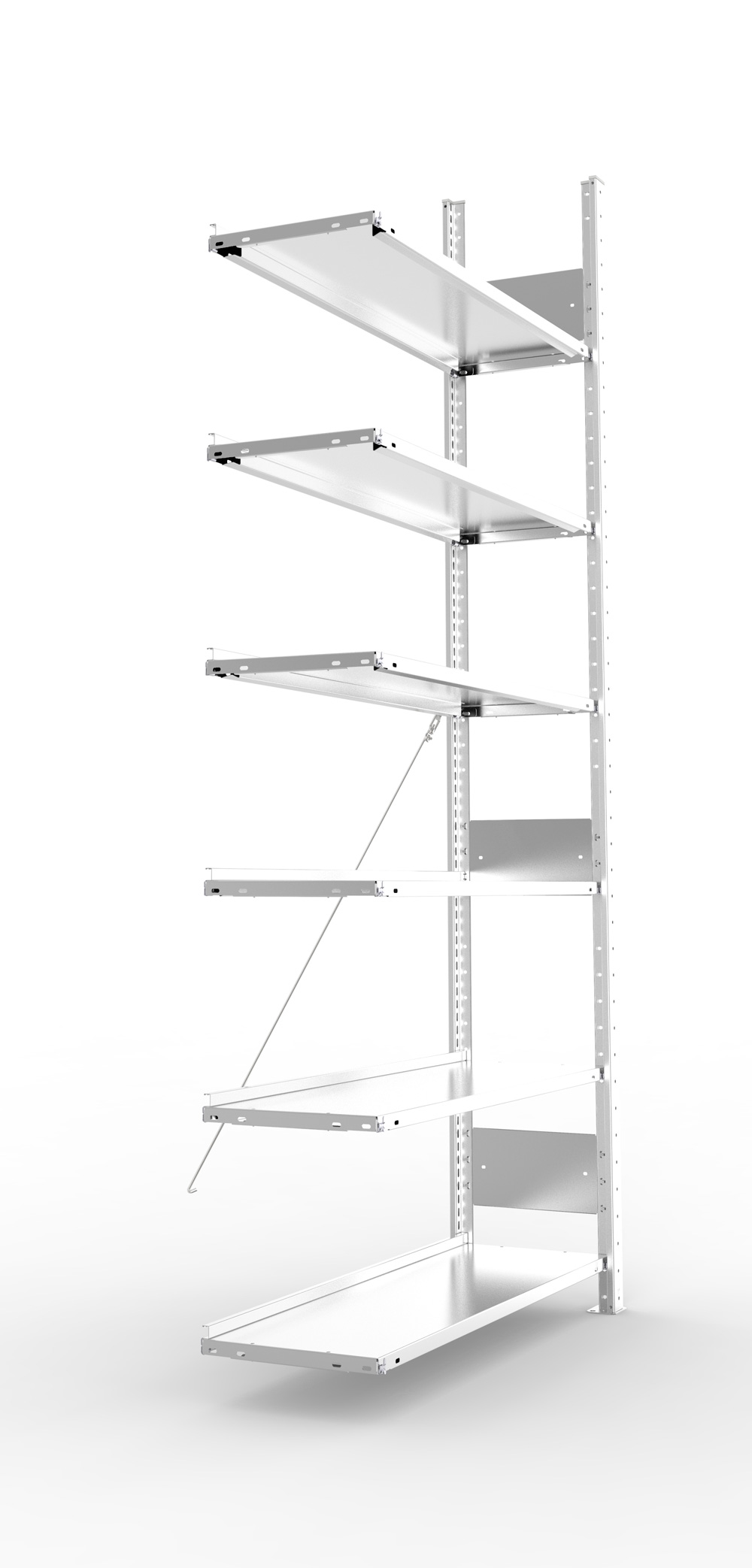 Büroregal, 2200 x 1000 x 300 mm (HxBxT), Anbauregal