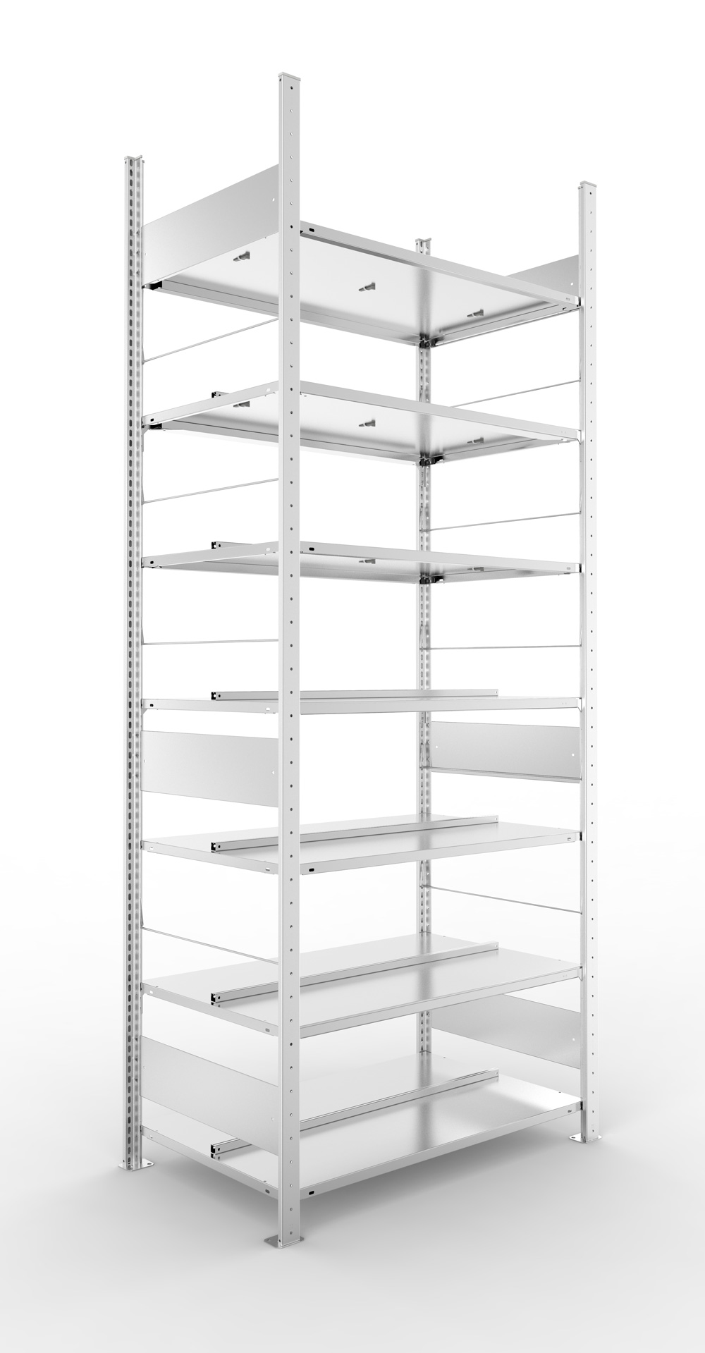 Büroregal, 2500 x 1000 x 600 mm (HxBxT), Grundregal