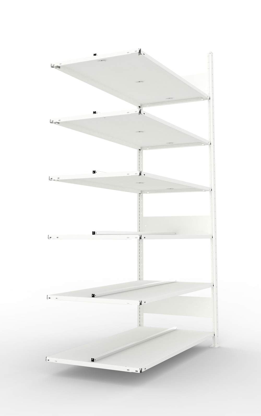 Büroregal, 2200 x 1250 x 600 mm (HxBxT), Anbauregal