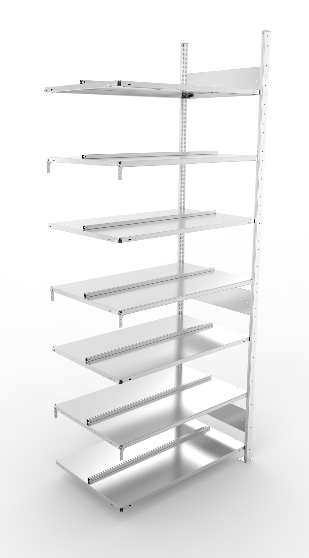 Büroregal, 2500 x 1000 x 600 mm (HxBxT), Anbauregal