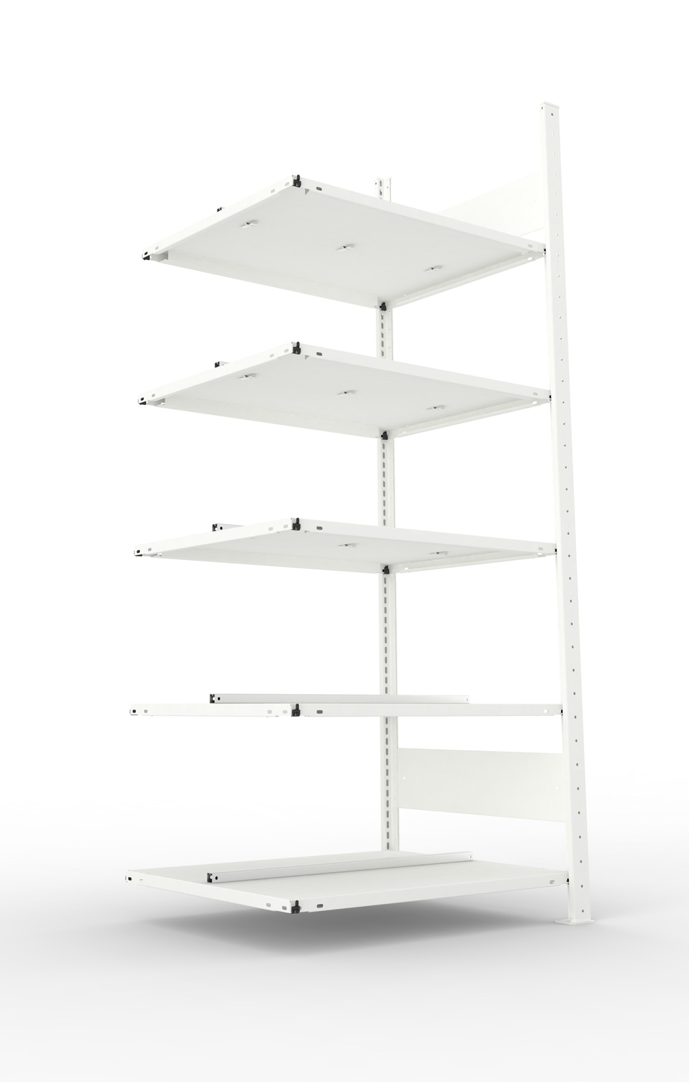 Büroregal, 1850 x 750 x 600 mm (HxBxT), Anbauregal