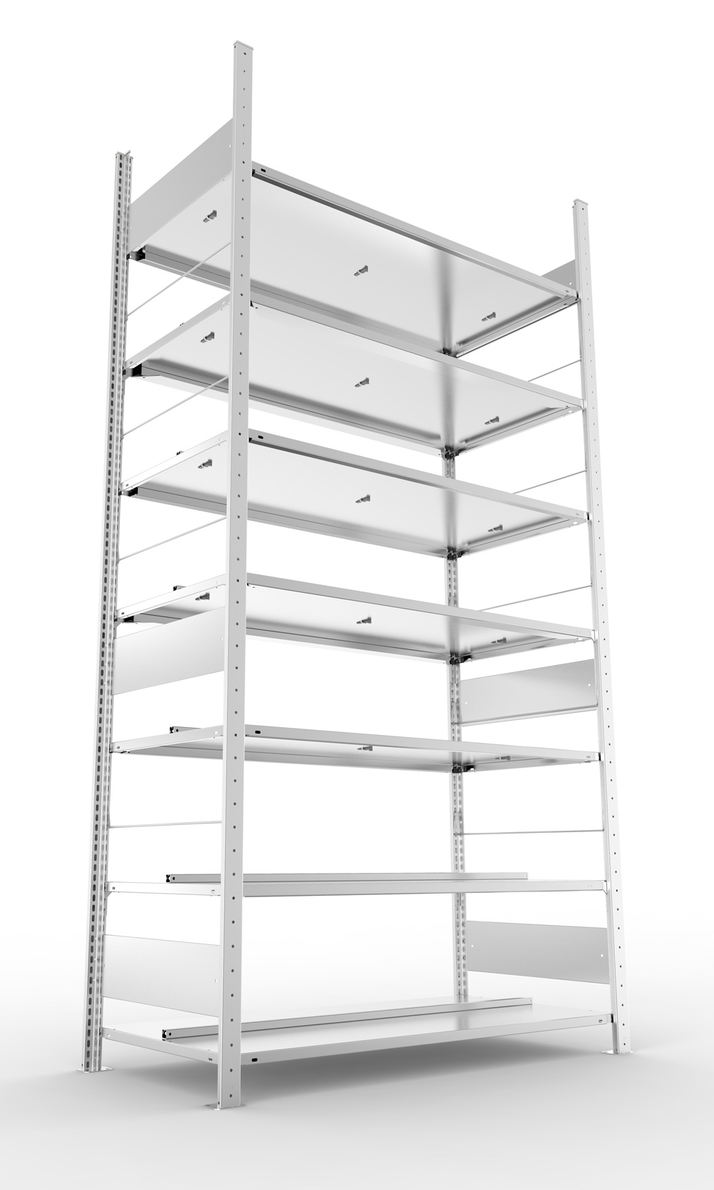 Büroregal, 2500 x 1250 x 600 mm (HxBxT), Grundregal